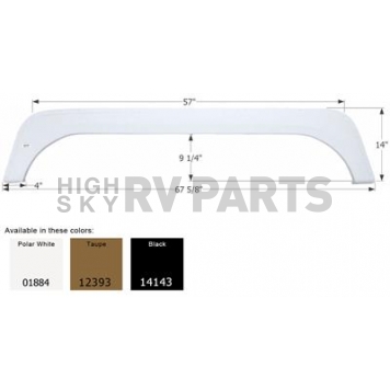 Icon Fender Skirt For KZ  Sportsmen 67-5/8 Inch 14 Inch Black 14143
