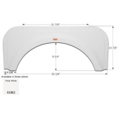 Icon Fender Skirt For Vanguard  Security 35-3/8 Inch 14-7/8 Inch  White 01962