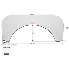 Icon Fender Skirt For Vanguard  Security 35-3/8 Inch 14-7/8 Inch  White 01962