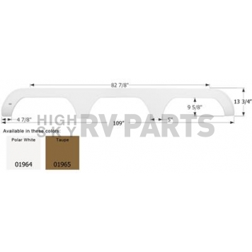 Icon Fender Skirt For Travel Supreme  River Canyon 109 Inch 13-3/4 Inch Taupe 01965