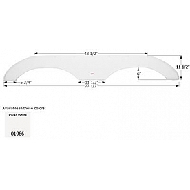Icon Fender Skirt For Sun Valley  Bridgeport 77-1/2 Inch 11-1/2 Inch  White 01966
