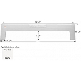 Icon Fender Skirt For Thor  Chateau 71 Inch 16-1/8 Inch  White 01843
