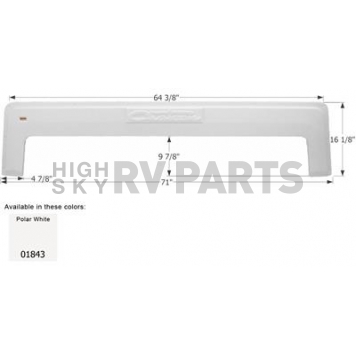 Icon Fender Skirt For Thor  Chateau 71 Inch 16-1/8 Inch  White 01843