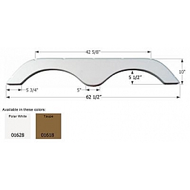 Icon Fender Skirt For R-Vision  Trail-Lite/ Trail-Cruiser/ Trail-Sport 62-1/2 Inch 10 Inch  White 01628