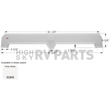 Icon Fender Skirt For Thor  Chateau 67-3/8 Inch 9-5/8 Inch  White 01845