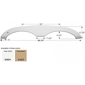 Icon Fender Skirt For Sunline  Solaris 68-3/4 Inch 12-3/8 Inch Champagne 01825