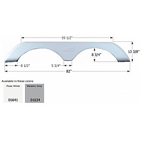 Icon Fender Skirt For R-Vision  Bayhauler/ Trail-lite/ Trail Sport 82 Inch 13-3/8 Inch  White 01641