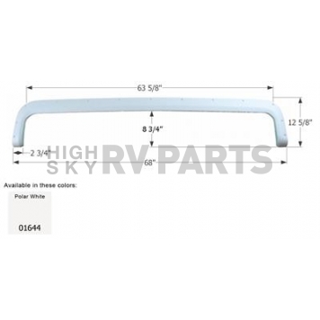 Icon Fender Skirt For Fleetwood  Prowler/ Mallard 68 Inch 12-5/8 Inch  White 01644