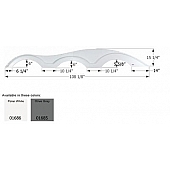 Icon Fender Skirt For Keystone s/ Including Raptor 108-1/8 Inch 15-1/4 Inch  White 01686
