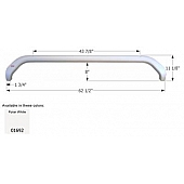 Icon Fender Skirt For Fleetwood s 62-1/2 Inch 11-1/8 Inch  White 01692