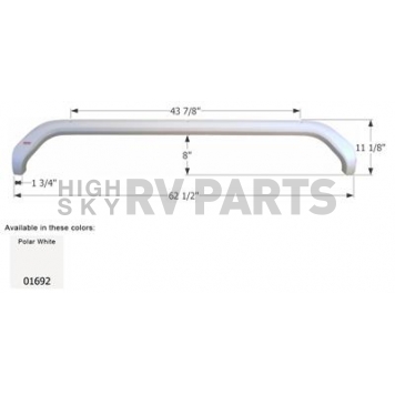 Icon Fender Skirt For Fleetwood s 62-1/2 Inch 11-1/8 Inch  White 01692
