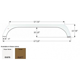 Icon Fender Skirt For KZ  Sportsmen/ Frontier 67-5/8 Inch 13-7/8 Inch  White 01676