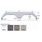 Icon Fender Skirt For Glendale  Titanium 69-3/8 Inch 13-7/8 Inch Mauve Gray 01684