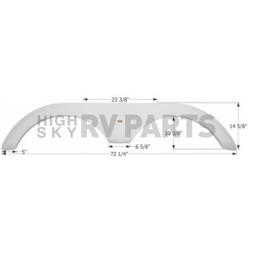 Icon Fender Skirt Jayco  Designer Series 72-1/2 Inch 14-5/8 Inch Taupe 12249