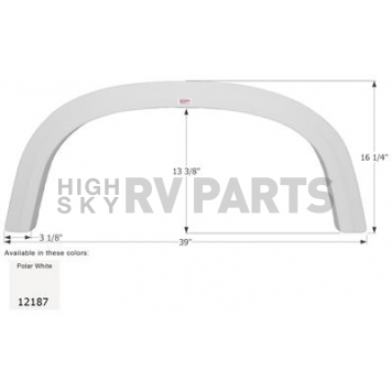 Icon Fender Skirt For Four Winds s 39 Inch 16-1/4 Inch  White 12187