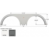 Icon Fender Skirt For Keystone  Hobbi 78 Inch 17-5/8 Inch  White 01734