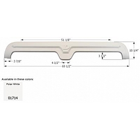 Icon Fender Skirt For Dutchmen  Signature 69-1/2 Inch 10-1/4 Inch  White 01714
