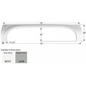 Icon Fender Skirt For Newmar  Cypress 79 Inch   White 01717