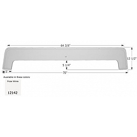 Icon Fender Skirt Certain Thor  Citation 64-3/8 Inch 12-1/2 Inch  White 12142