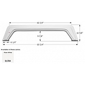 Icon Fender Skirt For Playmor s 69-3/4 Inch 16-5/8 Inch  White 01704