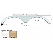 Icon Fender Skirt For Dutchmen  Colorado 76-1/4 Inch 14 Inch Champagne 01709