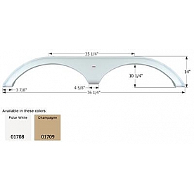 Icon Fender Skirt For Dutchmen  Colorado 76-1/4 Inch 14 Inch Champagne 01709