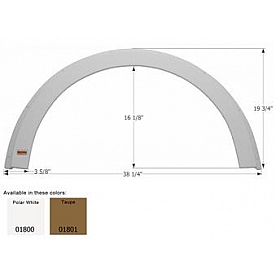 Icon Fender Skirt For R-Vision s 38-1/4 Inch 19-3/4 Inch Taupe 01801