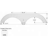 Icon Fender Skirt For Forest River  Cherokee 70-3/4 Inch 15 Inch  White 12033