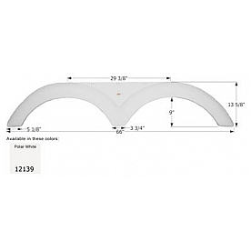 Icon Fender Skirt For Cruiser  Funfinder X 66 Inch 13-5/8 Inch  White 12139