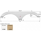 Icon Fender Skirt For Dutchmen  Classic/ Sport/ Denali/ Four Winds 66 Inch 9-1/4 Inch Champagne 01789