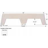 Icon Fender Skirt For Vanguard s 71-3/4 Inch 18 Inch  White 01790