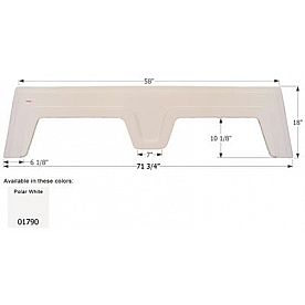 Icon Fender Skirt For Vanguard s 71-3/4 Inch 18 Inch  White 01790