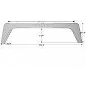 Icon Fender Skirt For Layton  Skyline 59-1/2 Inch 14-5/8 Inch  White 12561