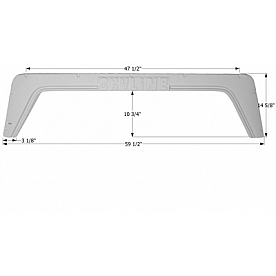 Icon Fender Skirt For Layton  Skyline 59-1/2 Inch 14-5/8 Inch  White 12561
