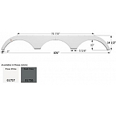 Icon Fender Skirt For Pilgrim  Open Road 106 Inch 14-1/2 Inch  White 01757