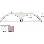 Icon Fender Skirt For Thor  Citation 77-5/8 Inch 14-7/8 Inch  White 01775