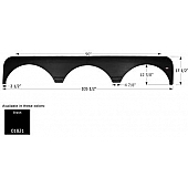 Icon Fender Skirt For Gulfstream  Enduramax Wide Open 105-1/2 Inch 17-1/2 Inch Black 01821