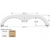 Icon Fender Skirt For Sunline  Classic 65-1/2 Inch 17 Inch Champagne 01785