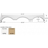 Icon Fender Skirt For Gulfstream  Yellowstone 100-3/8 Inch 15-3/4 Inch  White 01753