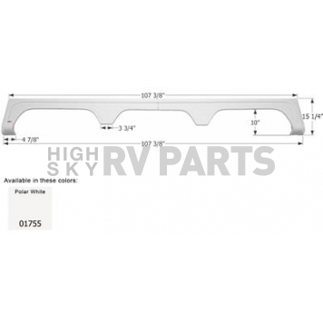 Icon Fender Skirt For Teton Homes  Prestige/ Royal 107-3/8 Inch 15-1/4 Inch  White 01755