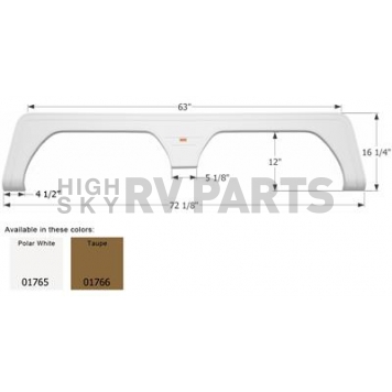 Icon Fender Skirt For Keystone  Challenger 72-1/8 Inch 16-1/4 Inch Taupe 01766