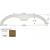 Icon Fender Skirt For Holiday Rambler  Presidential 73-7/8 Inch 17 Inch  White 01778