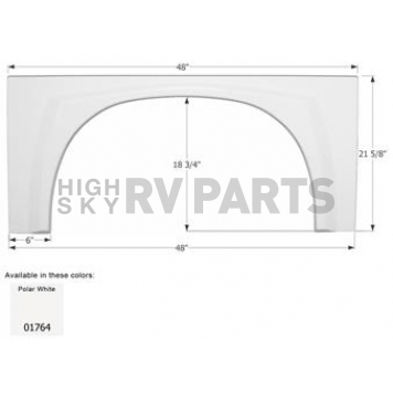Icon Fender Skirt For Gulfstream  Palm Breeze 48 Inch 21-5/8 Inch  01764