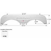 Icon Fender Skirt For Fleetwood  Euroway 58-5/8 Inch 11-7/8 Inch  White 01786