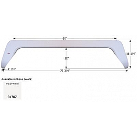 Icon Fender Skirt For Thor  Vortex 73-3/4 Inch 16-1/4 Inch  White 01787