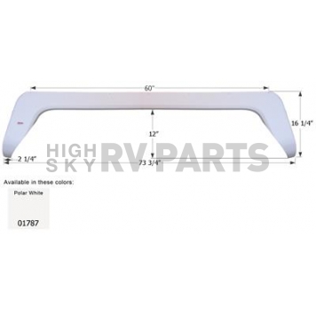 Icon Fender Skirt For Thor  Vortex 73-3/4 Inch 16-1/4 Inch  White 01787