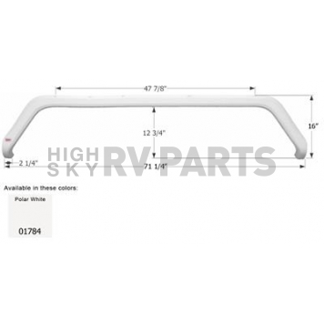 Icon Fender Skirt For Sunline  Solaris 71-1/4 Inch 16 Inch  White 01784