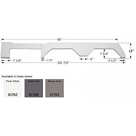 Icon Fender Skirt Glendale/ Titanium 101-7/8 Inch 13 Inch Slate Gray 01768