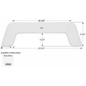 Icon Fender Skirt For Bonair s 28-3/4 Inch 8-3/4 Inch  White 12022