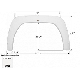 Icon Fender Skirt For Fleetwood  Storm 41-1/2 Inch 23-1/4 Inch  White 12012